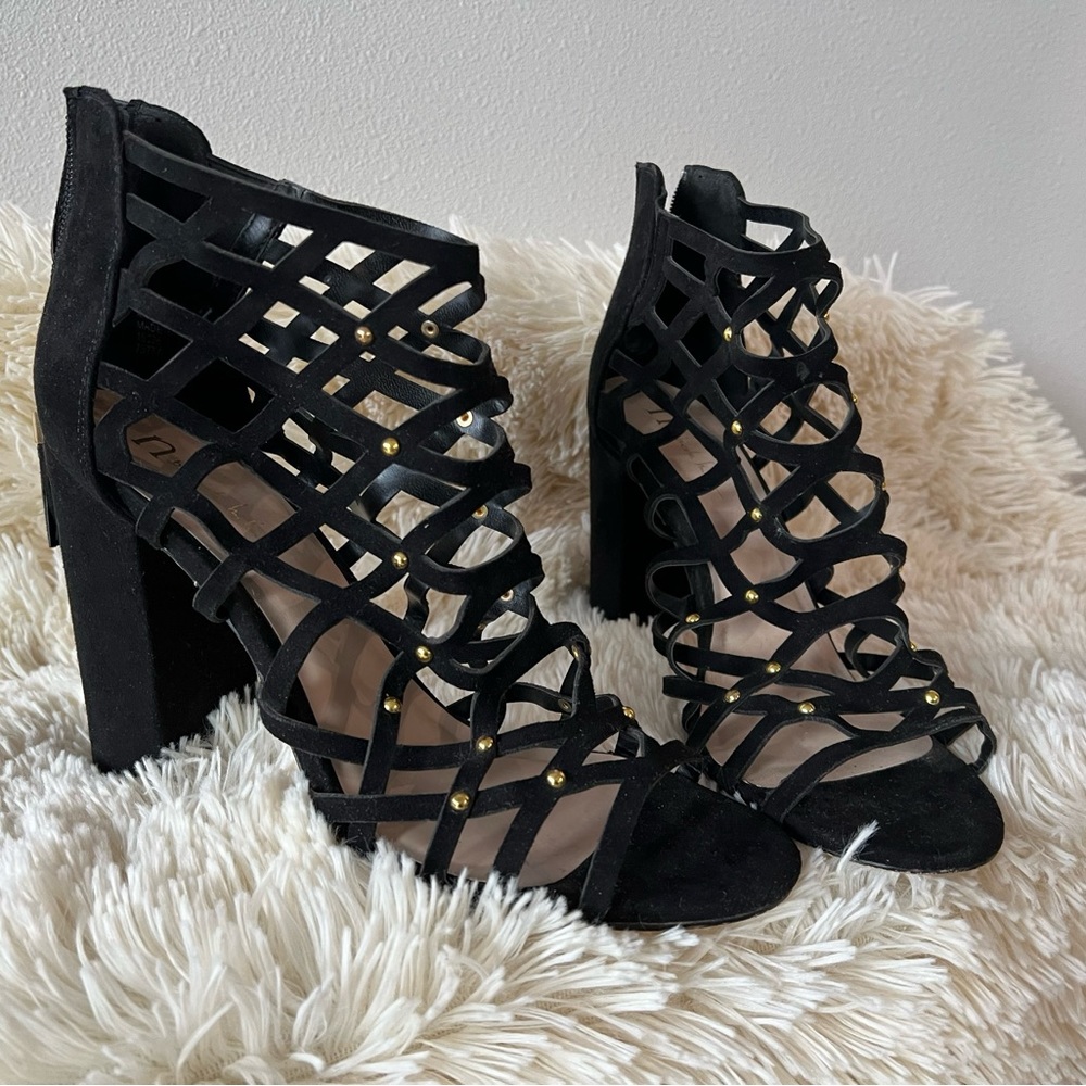 N by Nicole Miller Lucie Cut Out Heeled Sandal